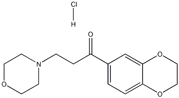 1-(2,3-dihydro-1,4-benzodioxin-6-yl)-3-morpholinopropan-1-one hydrochloride Struktur