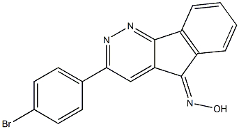 3-(4-bromophenyl)-5H-indeno[1,2-c]pyridazin-5-one oxime Struktur