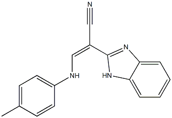 2-(1H-benzo[d]imidazol-2-yl)-3-(4-toluidino)acrylonitrile Struktur