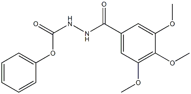 phenyl 2-(3,4,5-trimethoxybenzoyl)hydrazine-1-carboxylate Struktur