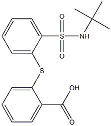 2-({2-[(tert-butylamino)sulfonyl]phenyl}thio)benzoic acid Struktur