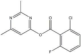 2,6-dimethyl-4-pyrimidinyl 2-chloro-6-fluorobenzenecarboxylate Struktur