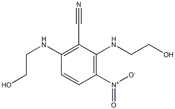 2,6-di[(2-hydroxyethyl)amino]-3-nitrobenzonitrile Struktur