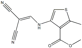 methyl 4-[(2,2-dicyanovinyl)amino]-2-methylthiophene-3-carboxylate Struktur