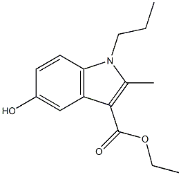 ethyl 5-hydroxy-2-methyl-1-propyl-1H-indole-3-carboxylate Struktur