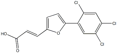 (E)-3-(5-(2,4,5-trichlorophenyl)furan-2-yl)acrylic acid Struktur