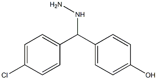 1-((4-chlorophenyl)(4-hydroxyphenyl)methyl)hydrazine Struktur