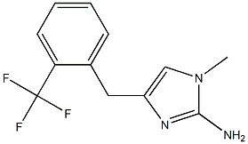 1-methyl-4-(2-trifluoromethylbenzyl)-1H-imidazol-2-amine Struktur