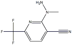 2-(1-methylhydrazinyl)-6-(trifluoromethyl)pyridine-3-carbonitrile Struktur