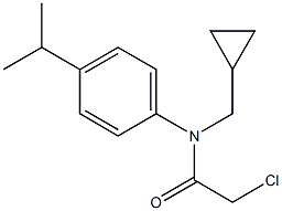 2-chloro-N-(cyclopropylmethyl)-N-(4-isopropylphenyl)acetamide Struktur