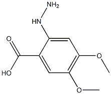 2-hydrazinyl-4,5-dimethoxybenzoic acid Struktur