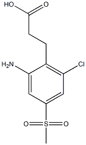 3-(2-amino-6-chloro-4-(methylsulfonyl)phenyl)propanoic acid Struktur