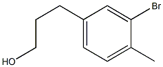 3-(3-bromo-4-methylphenyl)propan-1-ol Struktur