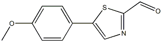 5-(4-methoxyphenyl)thiazole-2-carbaldehyde Struktur