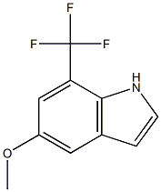 7-(trifluoromethyl)-5-methoxy-1H-indole Struktur