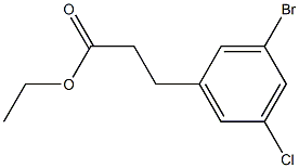 ethyl 3-(3-bromo-5-chlorophenyl)propanoate Struktur