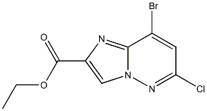 ethyl 8-bromo-6-chloroimidazo[1,2-b]pyridazine-2-carboxylate Struktur