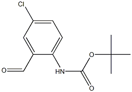 tert-butyl 4-chloro-2-formylphenylcarbamate Struktur