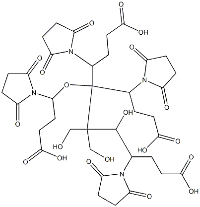 tetrakis-(N-succinimidylcarboxypropyl)pentaerythritol Struktur