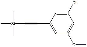 (2-(3-chloro-5-methoxyphenyl)ethynyl)trimethylsilane Struktur