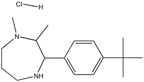 3-(4-tert-butylphenyl)-1,2-dimethyl-1,4-diazepane hydrochloride Struktur