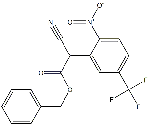 Cyano-(2-nitro-5-trifluoromethyl-phenyl)-acetic acid benzyl ester Struktur