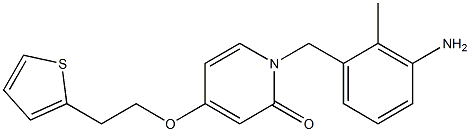 1-(3-Amino-2-methyl-benzyl)-4-(2-thiophen-2-yl-ethoxy)-1H-pyridin-2-one Struktur