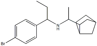 (1-{bicyclo[2.2.1]heptan-2-yl}ethyl)[1-(4-bromophenyl)propyl]amine Struktur