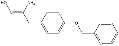 (1Z)-N'-hydroxy-2-[4-(pyridin-2-ylmethoxy)phenyl]ethanimidamide Struktur