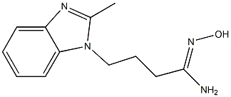 (1Z)-N'-hydroxy-4-(2-methyl-1H-benzimidazol-1-yl)butanimidamide Struktur