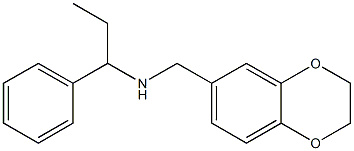 (2,3-dihydro-1,4-benzodioxin-6-ylmethyl)(1-phenylpropyl)amine Struktur