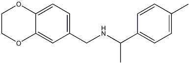 (2,3-dihydro-1,4-benzodioxin-6-ylmethyl)[1-(4-methylphenyl)ethyl]amine Struktur