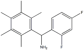 (2,4-difluorophenyl)(2,3,4,5,6-pentamethylphenyl)methanamine Struktur