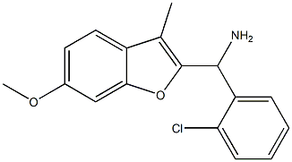 (2-chlorophenyl)(6-methoxy-3-methyl-1-benzofuran-2-yl)methanamine Struktur