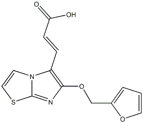 (2E)-3-[6-(2-furylmethoxy)imidazo[2,1-b][1,3]thiazol-5-yl]acrylic acid Struktur