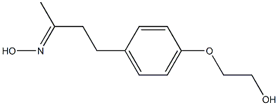 (2E)-4-[4-(2-hydroxyethoxy)phenyl]butan-2-one oxime Struktur