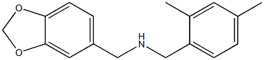 (2H-1,3-benzodioxol-5-ylmethyl)[(2,4-dimethylphenyl)methyl]amine Struktur