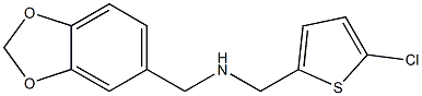 (2H-1,3-benzodioxol-5-ylmethyl)[(5-chlorothiophen-2-yl)methyl]amine Struktur