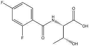 (2S,3R)-2-[(2,4-difluorobenzoyl)amino]-3-hydroxybutanoic acid Struktur