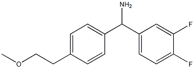 (3,4-difluorophenyl)[4-(2-methoxyethyl)phenyl]methanamine Struktur