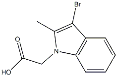 (3-bromo-2-methyl-1H-indol-1-yl)acetic acid Struktur