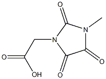 (3-methyl-2,4,5-trioxoimidazolidin-1-yl)acetic acid Struktur