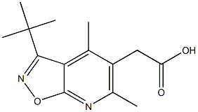 (3-tert-butyl-4,6-dimethylisoxazolo[5,4-b]pyridin-5-yl)acetic acid Struktur