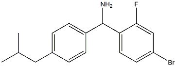 (4-bromo-2-fluorophenyl)[4-(2-methylpropyl)phenyl]methanamine Struktur