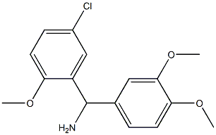 (5-chloro-2-methoxyphenyl)(3,4-dimethoxyphenyl)methanamine Struktur