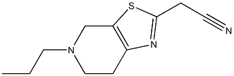 (5-propyl-4,5,6,7-tetrahydro[1,3]thiazolo[5,4-c]pyridin-2-yl)acetonitrile Struktur