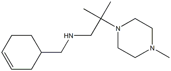 (cyclohex-3-en-1-ylmethyl)[2-methyl-2-(4-methylpiperazin-1-yl)propyl]amine Struktur