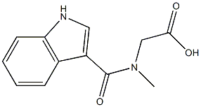 [(1H-indol-3-ylcarbonyl)(methyl)amino]acetic acid Struktur