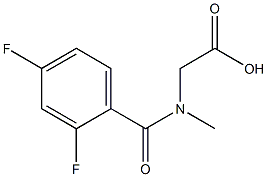 [(2,4-difluorobenzoyl)(methyl)amino]acetic acid Struktur