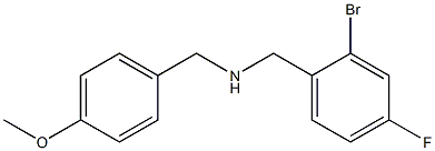 [(2-bromo-4-fluorophenyl)methyl][(4-methoxyphenyl)methyl]amine Struktur